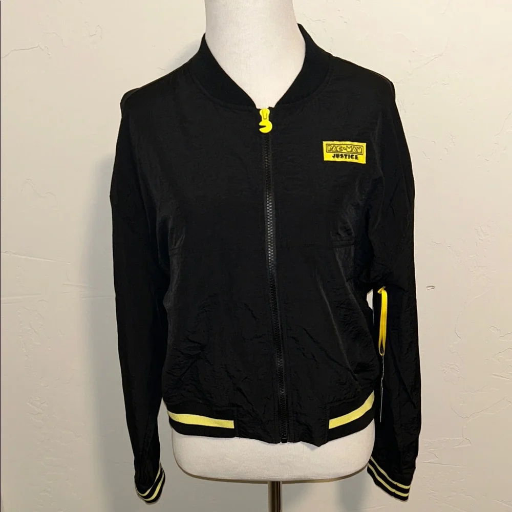 Justice Girls XL 16/18 Pac Man Mini Bomber Jacket